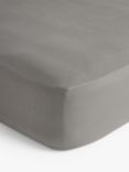 John Lewis Warm & Cosy Brushed Cotton Fitted Sheet, Dove Grey