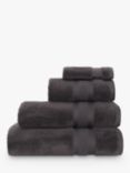 Jasper Conran London Zero Twist Cotton Fast Drying Towel, Charcoal