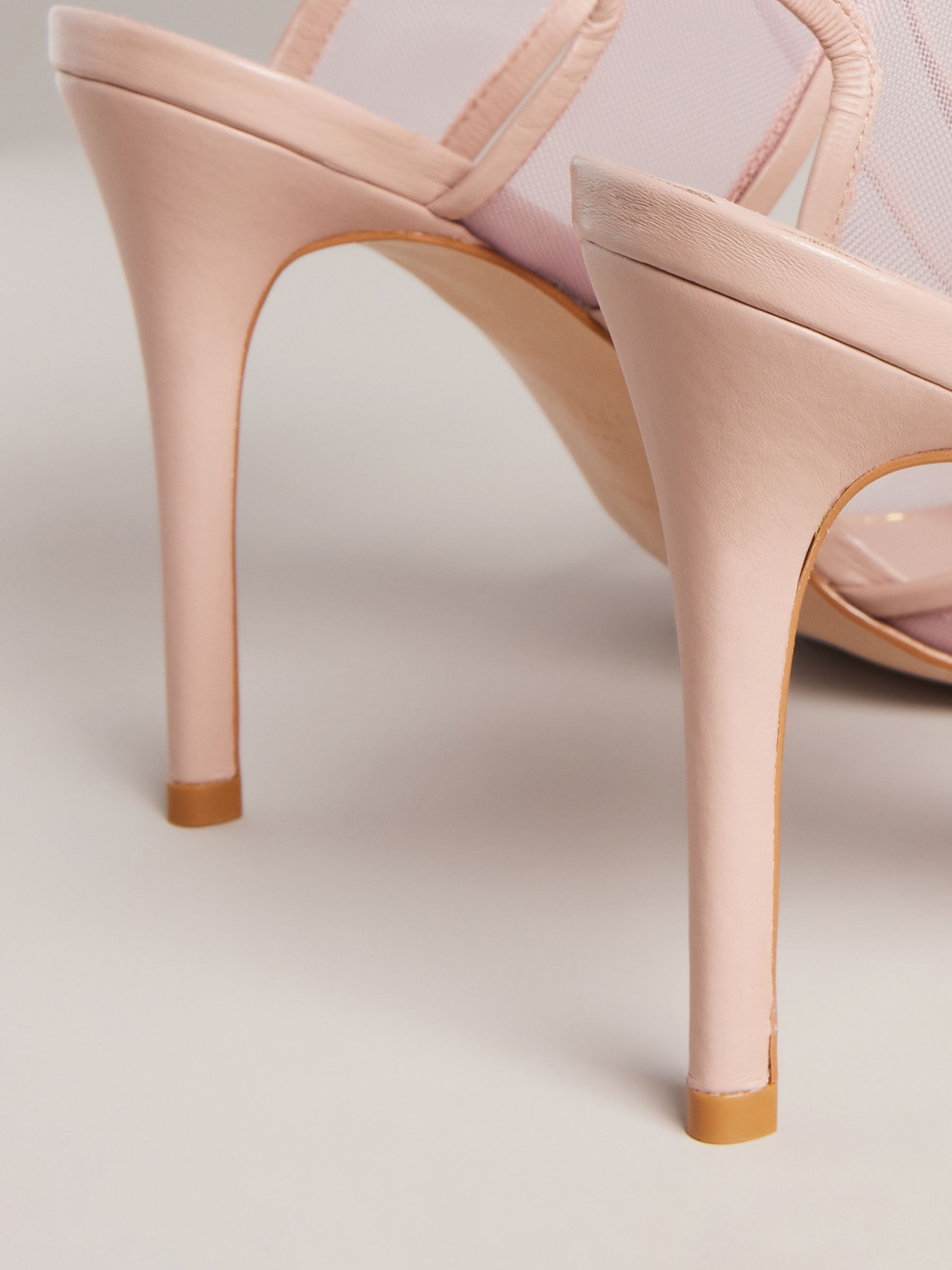 Ted Baker Junera Panel High Heel Sandals, Light Pink, 8