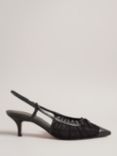 Ted Baker Rellyne Slingback Kitten Heel Court Shoes, Black, Black Black