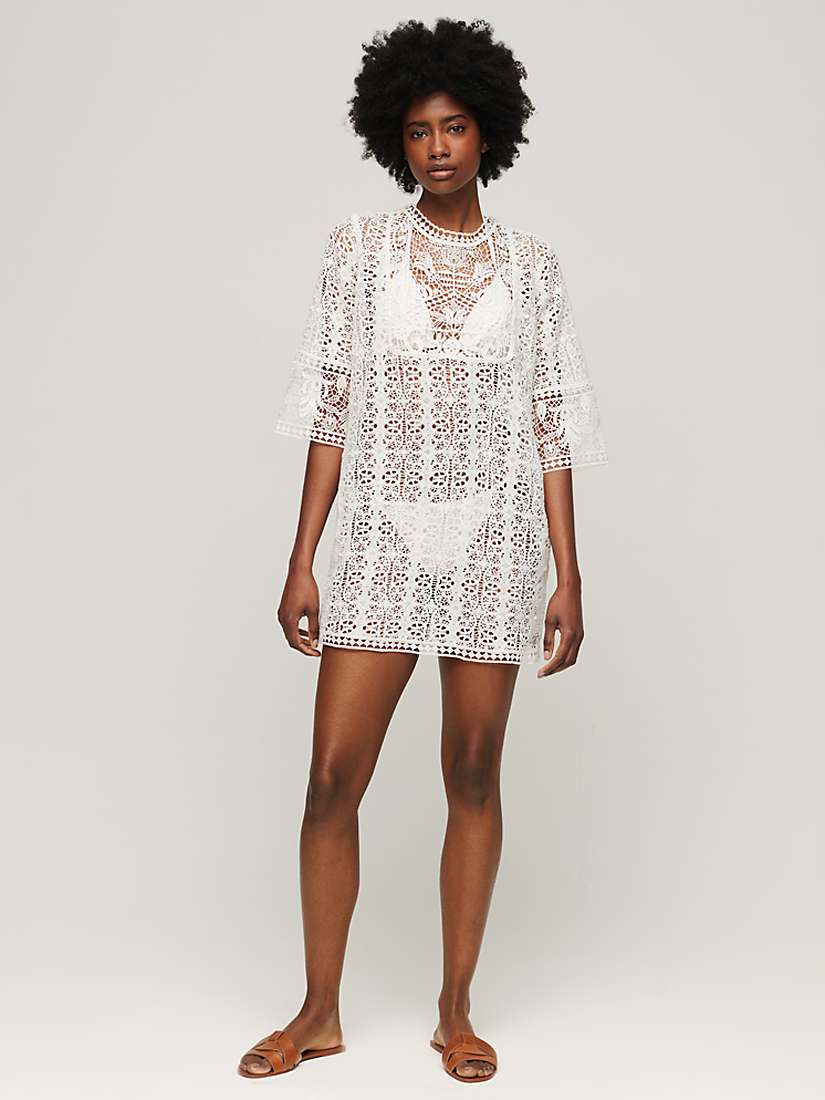 Buy Superdry Beach Cover Up Lace Mini Dress Online at johnlewis.com