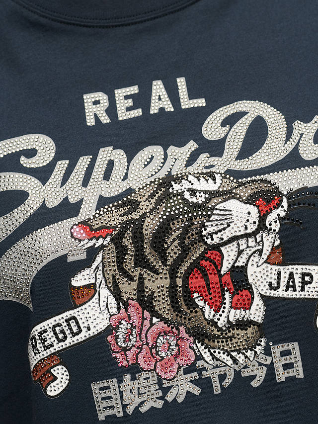 Superdry Vintage Logo Narrative T-Shirt, Eclipse Navy