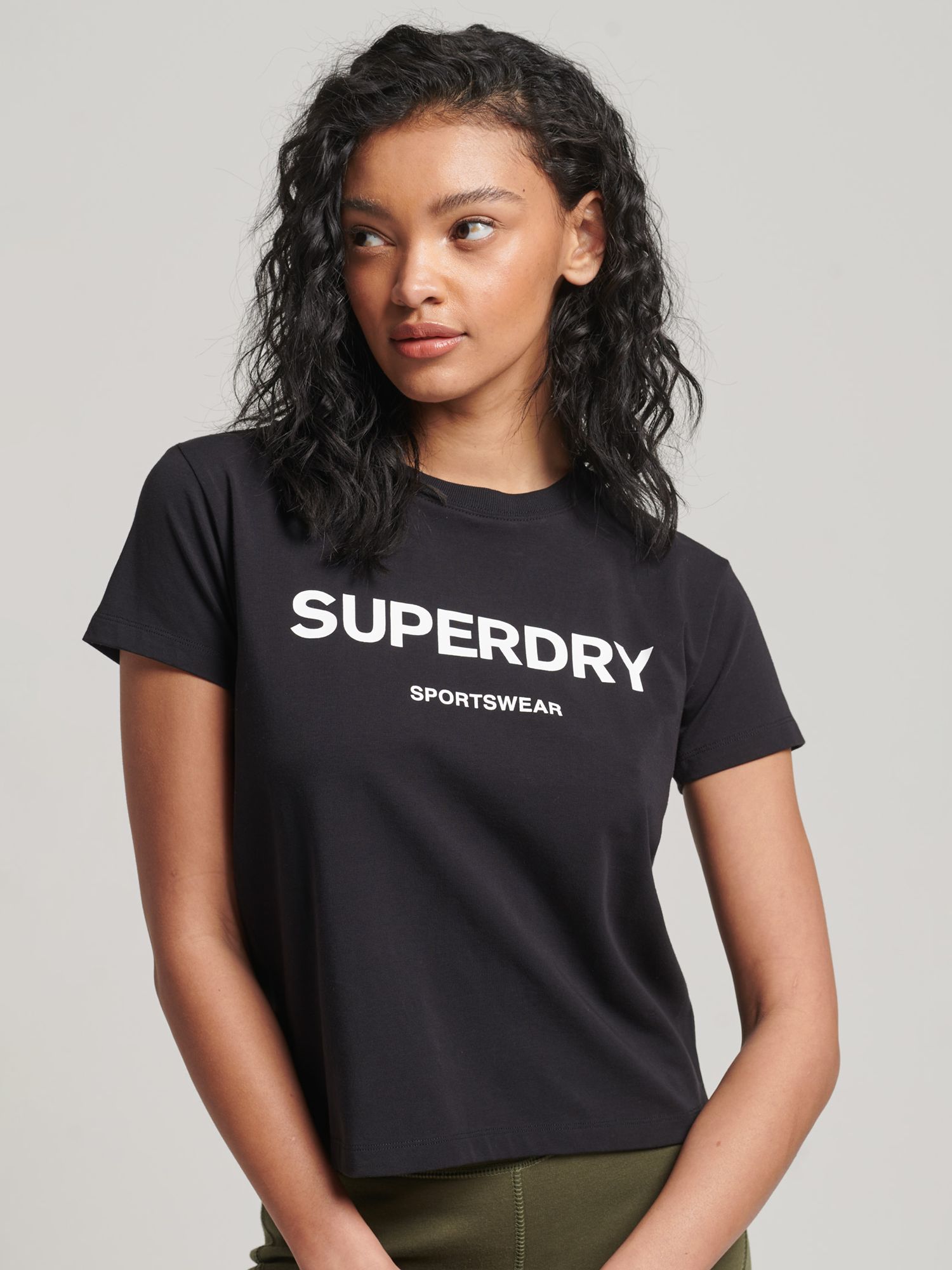 Superdry Graphic 90s T-Shirt, Black at John Lewis & Partners