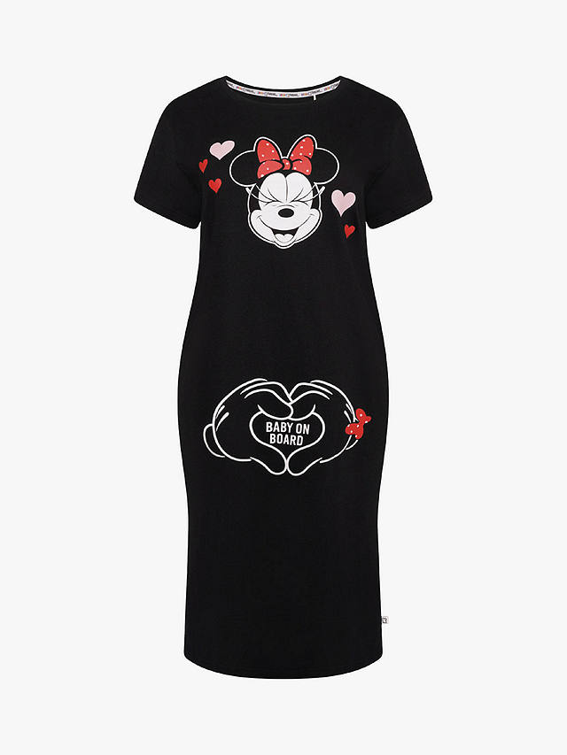 Brand Threads Maternity Minnie Mouse Nightdress, Black
