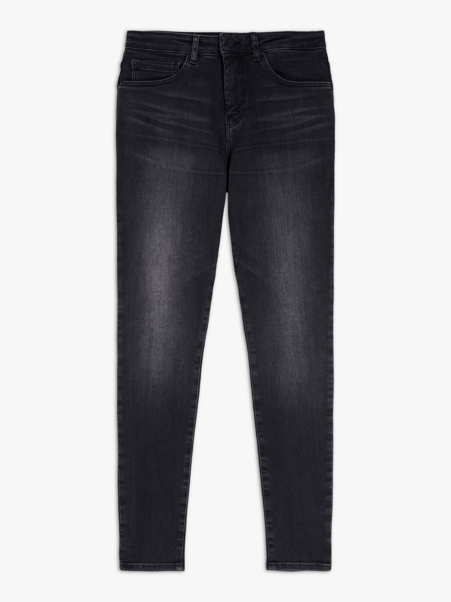 John Lewis Premium Skinny Jeans, Black Wash, 8