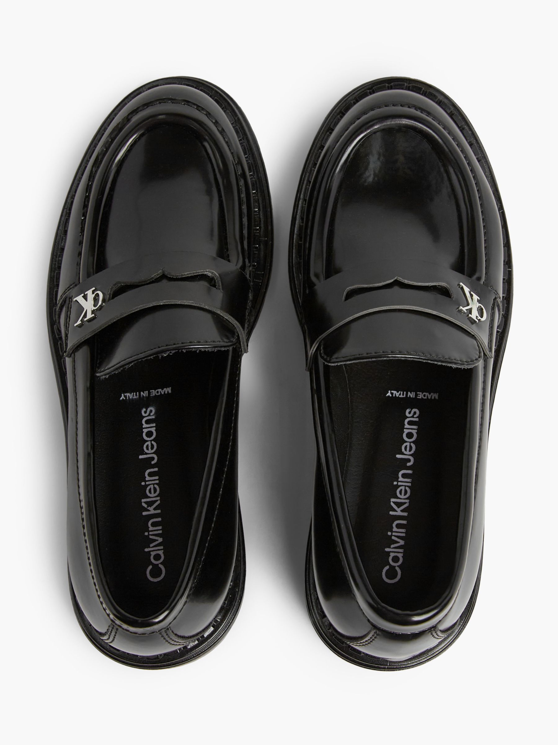 Buy Calvin Klein Kids' Chunky Loafer Shoes, Black Online at johnlewis.com