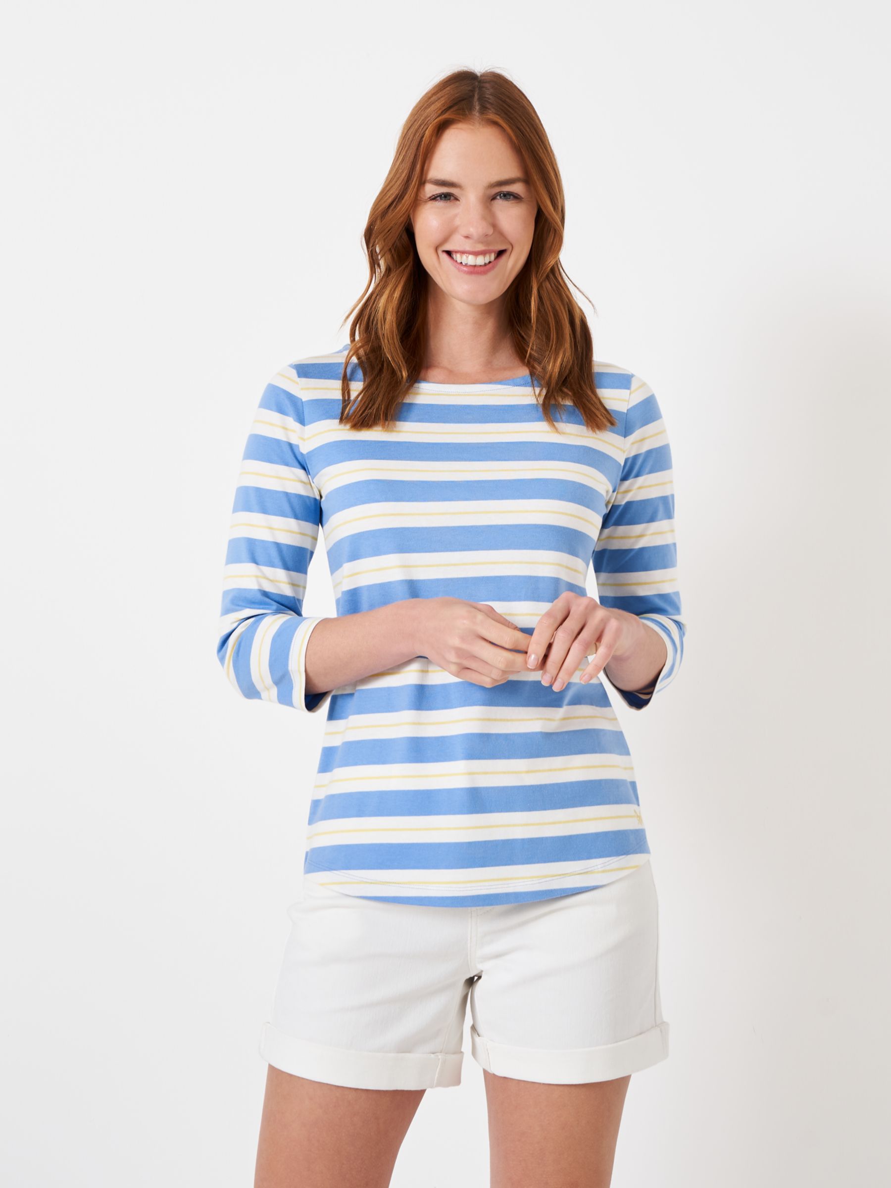 Buy Crew Clothing Essential Breton Stripe Top Online at johnlewis.com