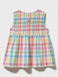 Crew Clothing Ruched Check Flared Top, Multi, Multi