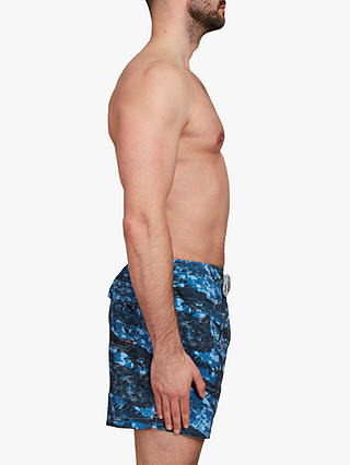 Simon Carter Shark Camouflage Swim Shorts, Blue