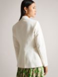 Ted Baker Llilla Single Breasted Linen Blend Blazer, White