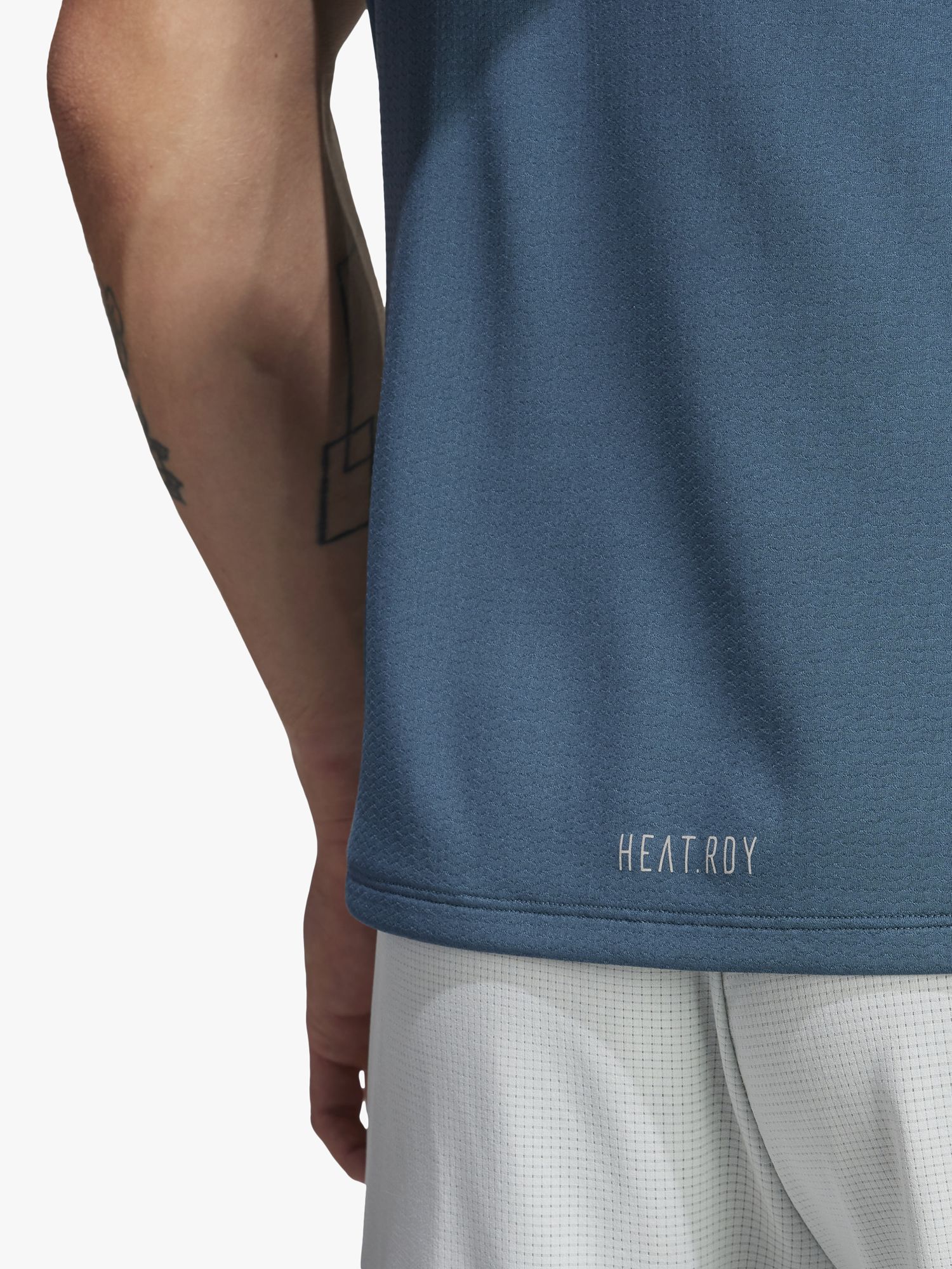 adidas Designed 4 Training HEAT RDY HIIT T-Shirt, Arctic Night at