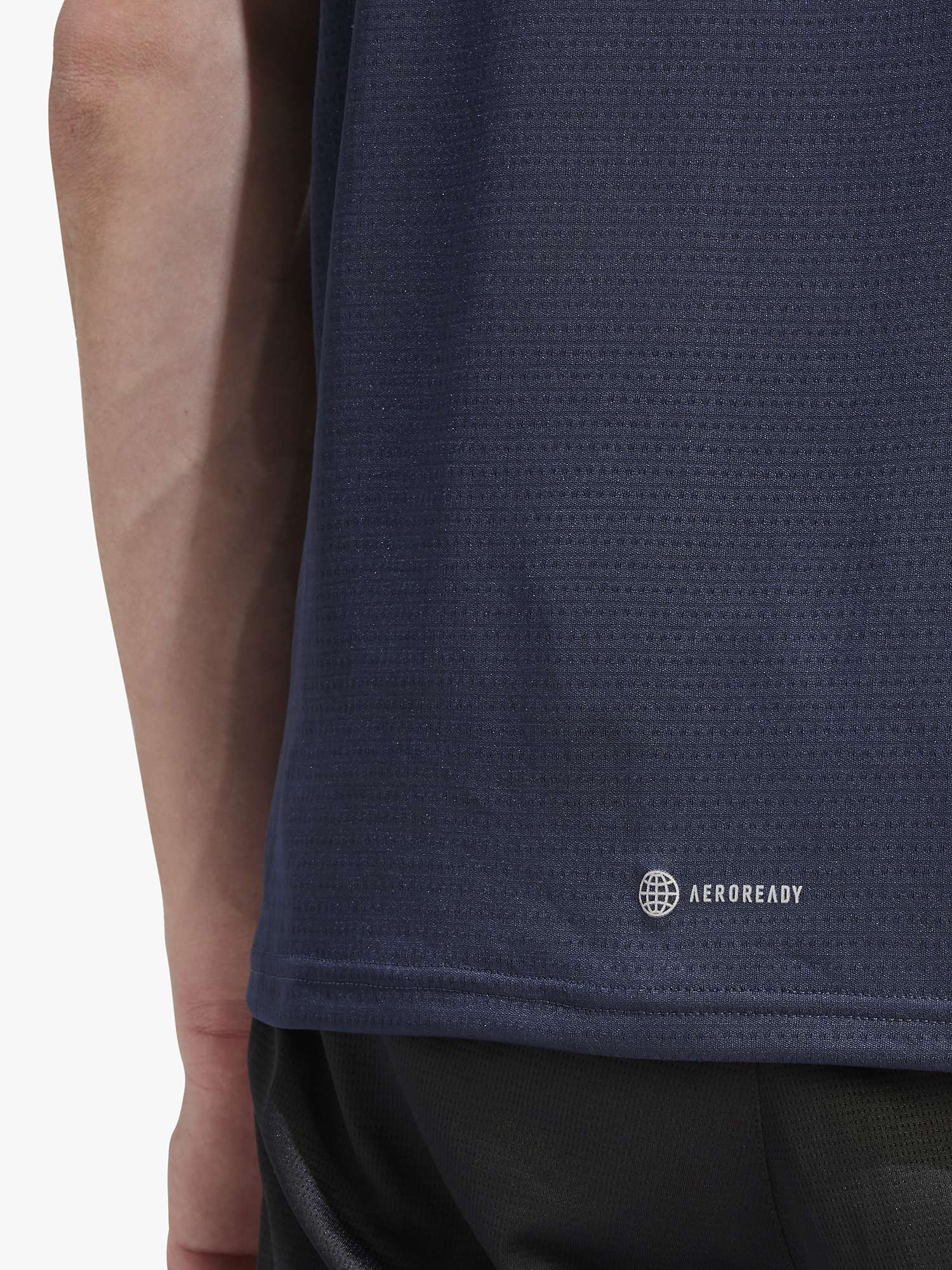 adidas Own The Run Short Sleeve Recycled Running Top, Legend Ink at ...