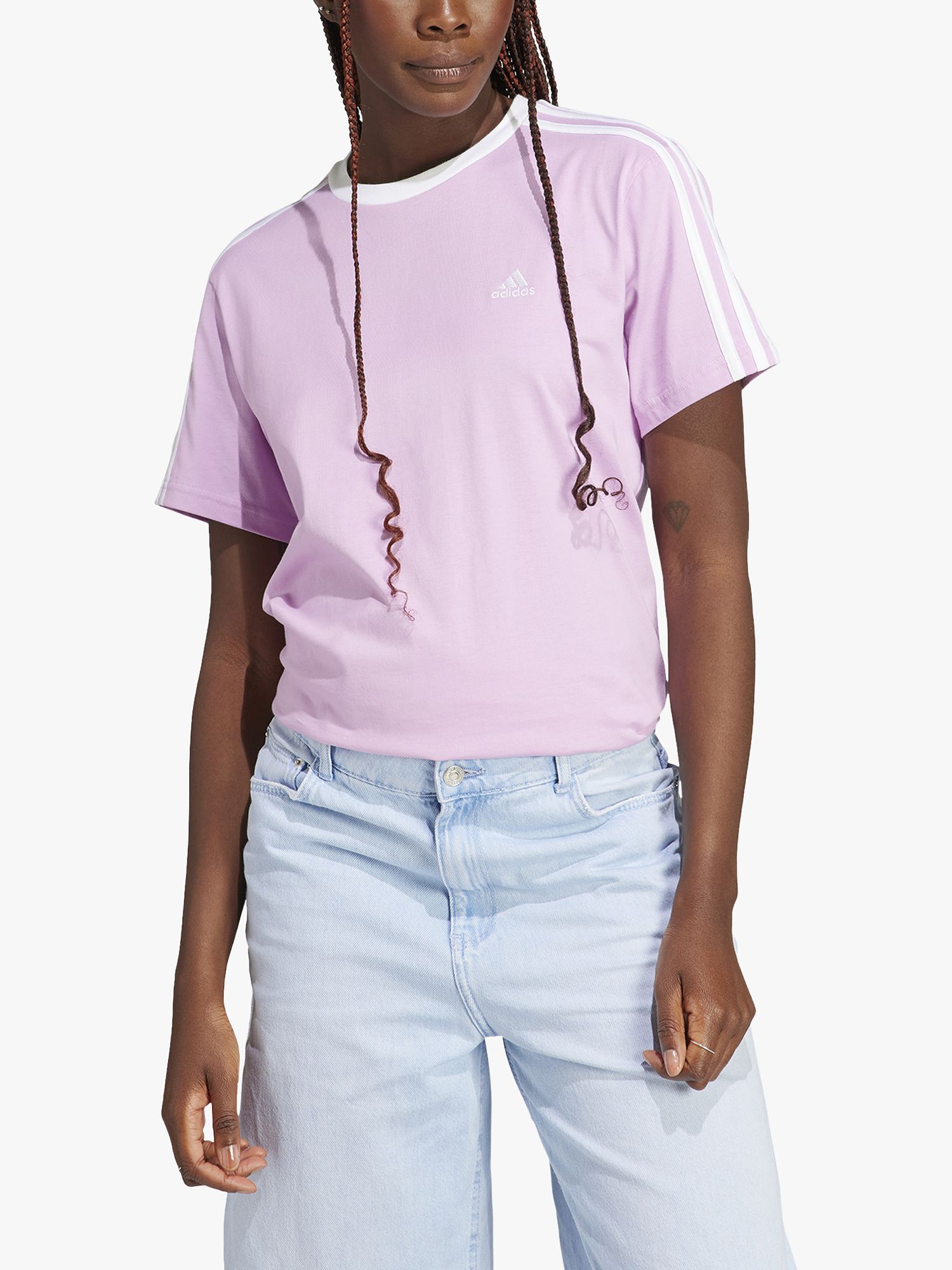 adidas 3-Stripes Polo Shirt (Plus Size) - Purple, Women's Golf, adidas US