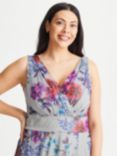 Scarlett & Jo Amelia Floral Maxi Dress, Silver/Multi