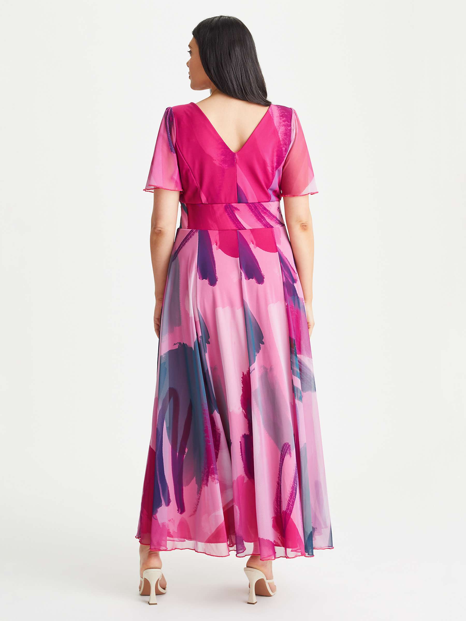 Buy Scarlett & Jo Isabelle Abstract Print Maxi Dress, Pink/Multi Online at johnlewis.com