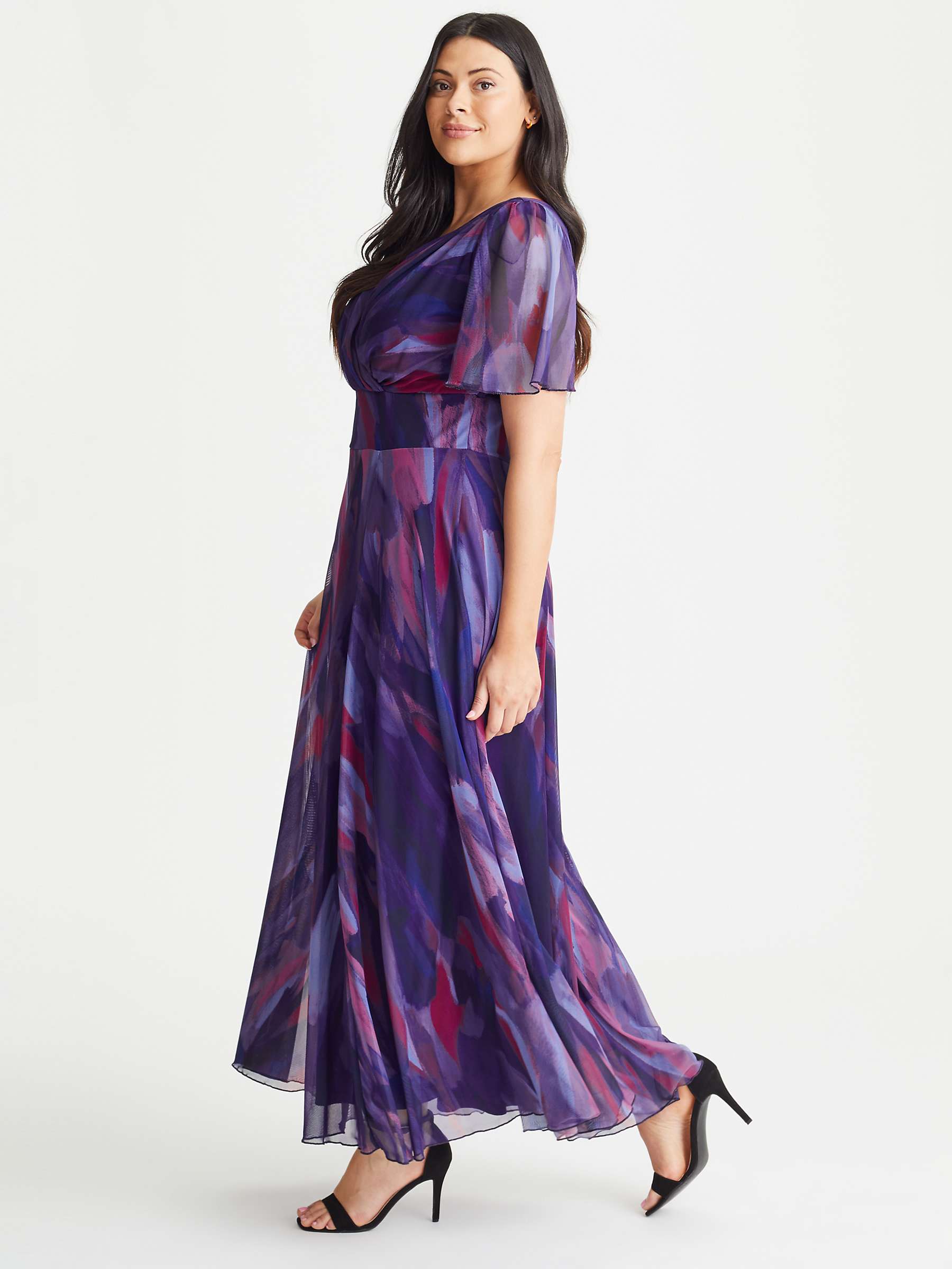 Buy Scarlett & Jo Isabelle Abstract Print Maxi Dress, Indigo/Multi Online at johnlewis.com
