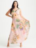 Scarlett & Jo Amelia Floral Maxi Dress, Peach/Multi