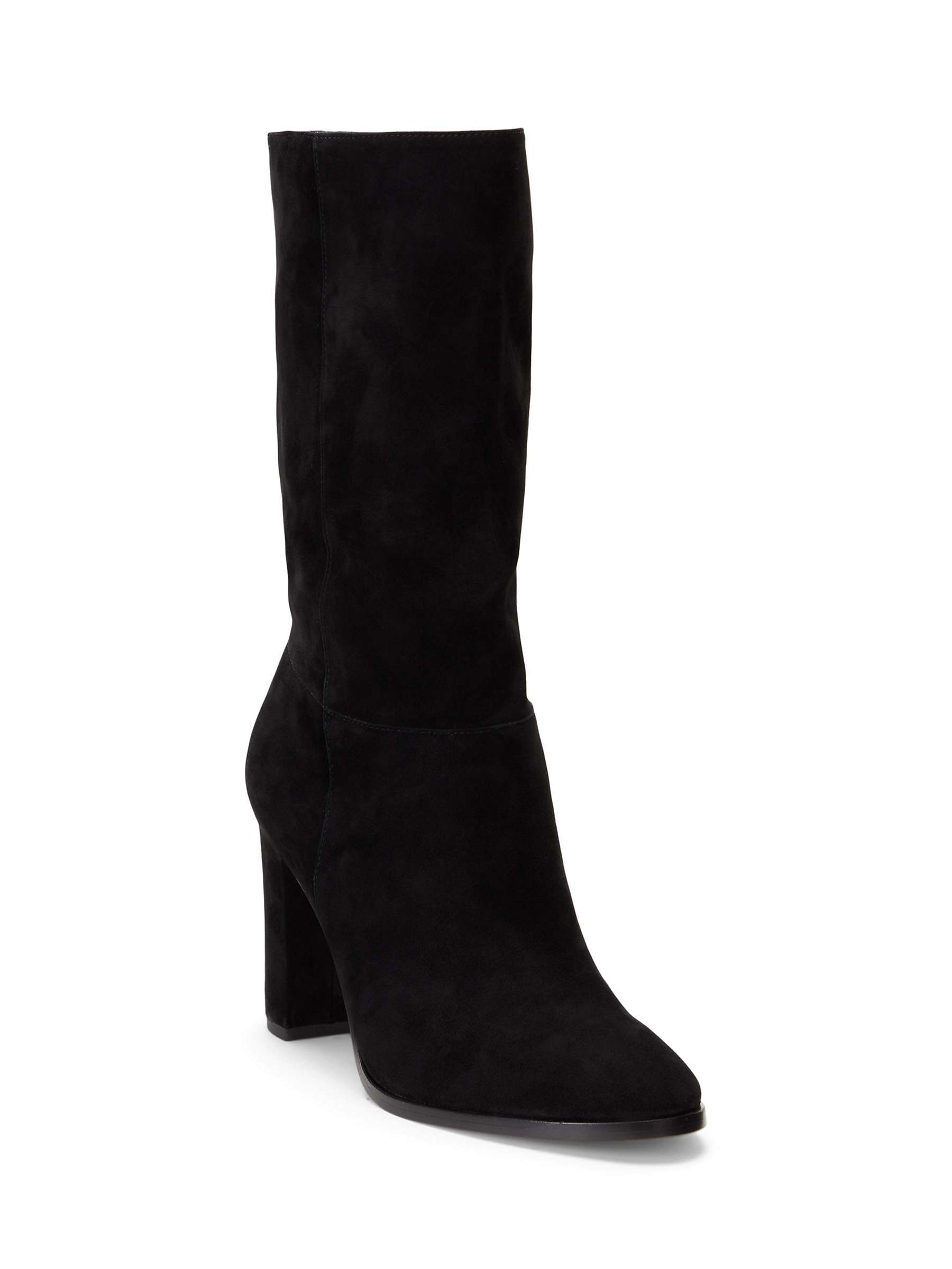 Buy Lauren Ralph Lauren Artizan Suede Heeled Boots Online at johnlewis.com