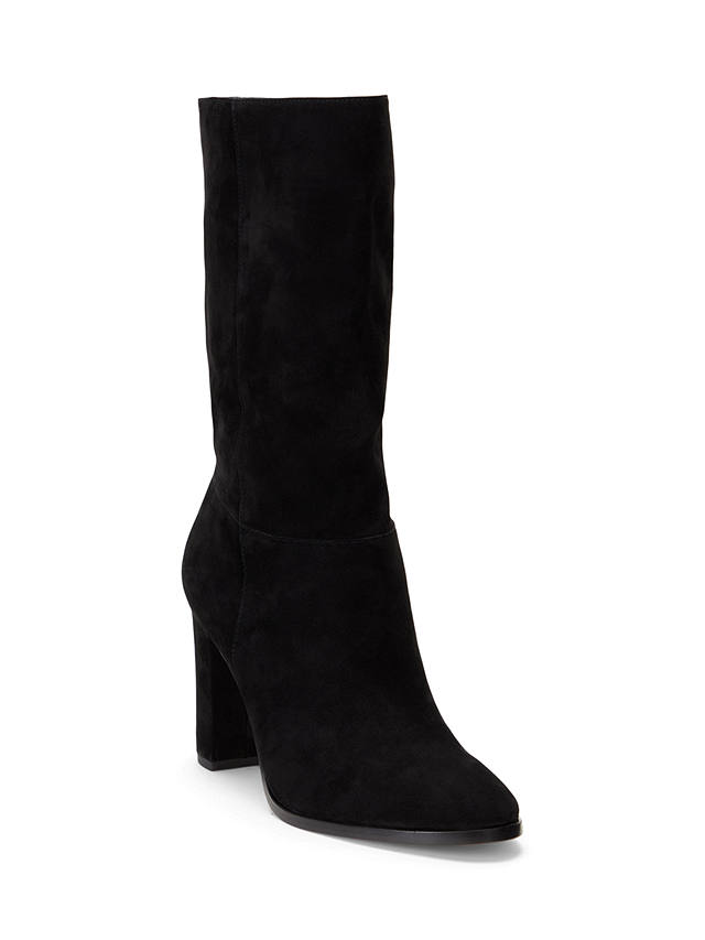 Lauren Ralph Lauren Artizan Suede Heeled Boots, Black