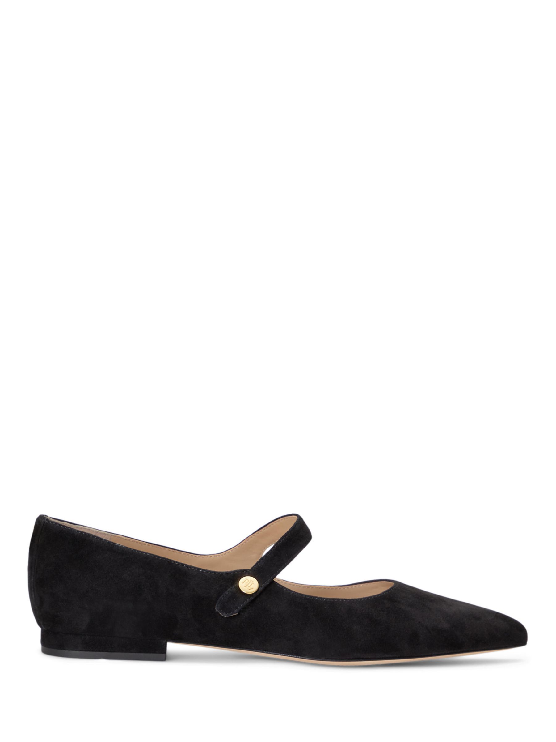 Lauren Ralph Lauren Londyn Essential Mary Jane Flat Shoes, Black at ...