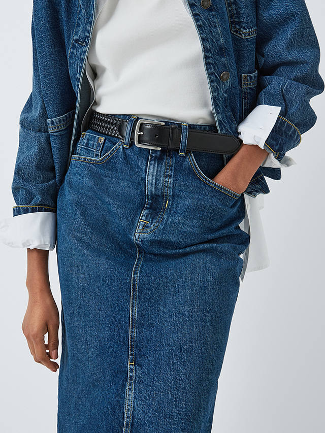 John Lewis Denim Skirt, Blue