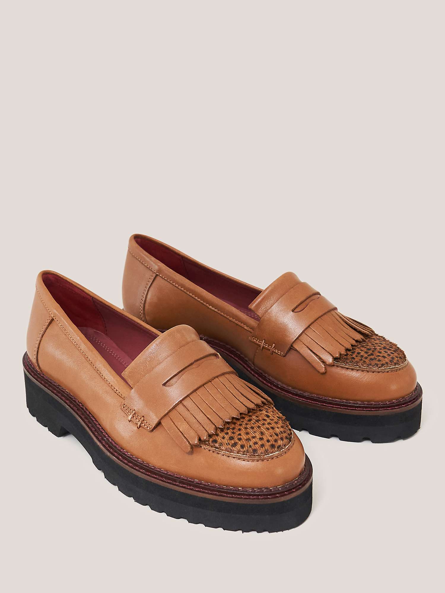 Buy White Stuff  Elva Chunky Leather Loafer, Tan Online at johnlewis.com