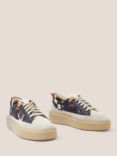 White Stuff  XL Extralight Suede Trainers, Navy/Multi