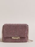Ted Baker Gliters Crystal Embellished Clutch Bag, Light Pink