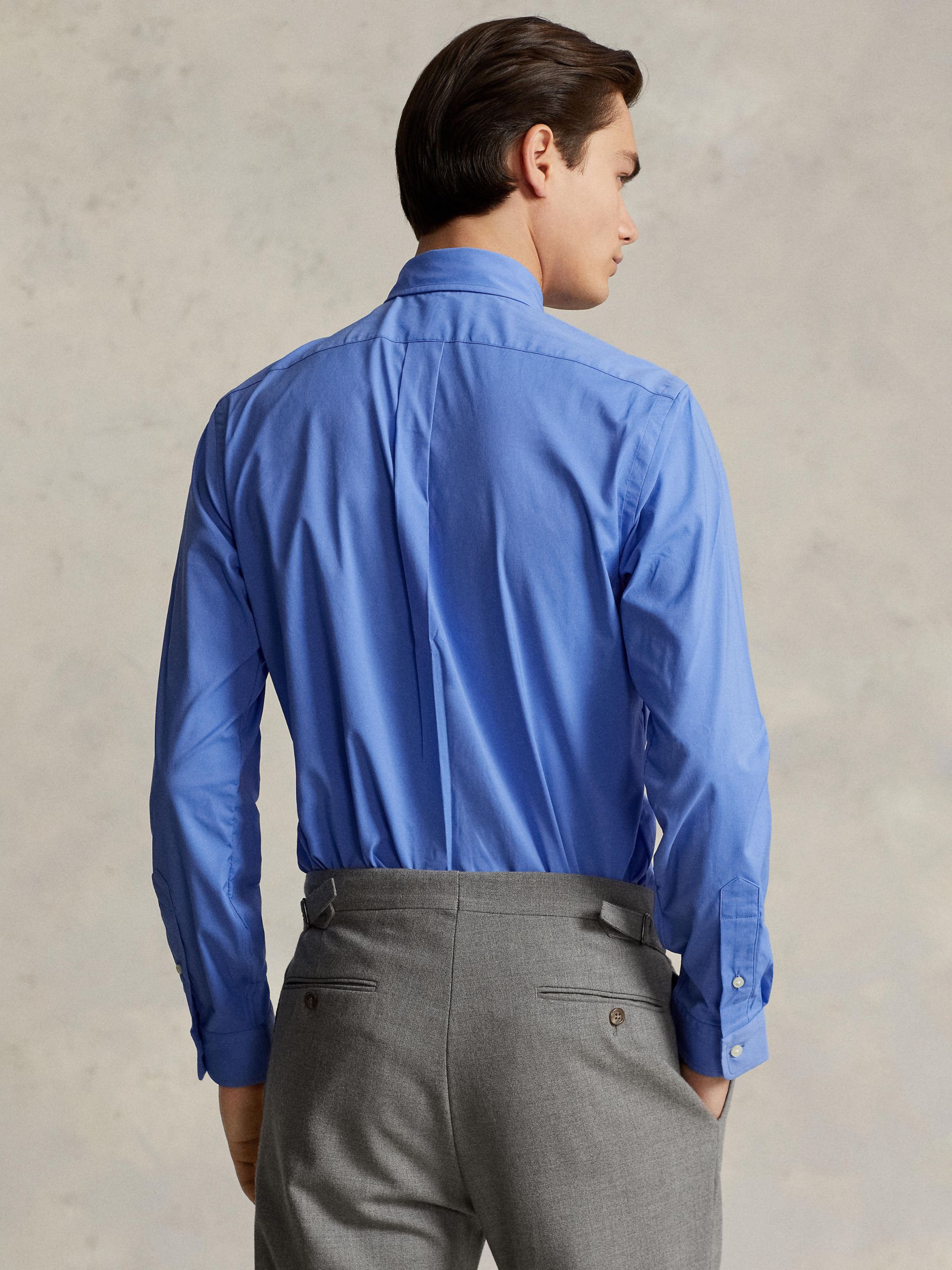 Polo Ralph Lauren Long Sleeve Classic Fit Performance Twill Shirt, Harbor  Island Blue at John Lewis & Partners