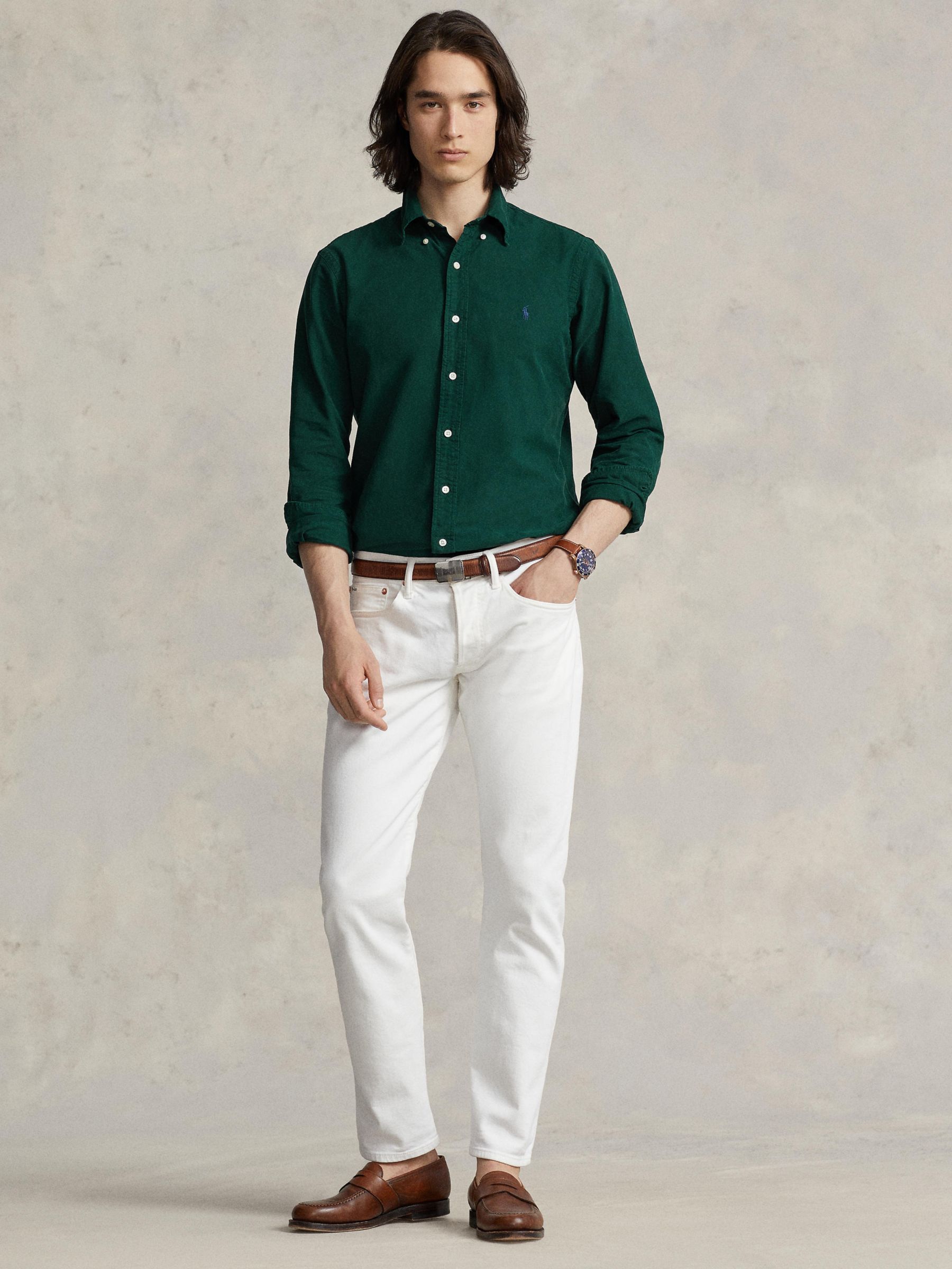 Polo Ralph Lauren Long Sleeve Sport Shirt, Hunt Club Green at John