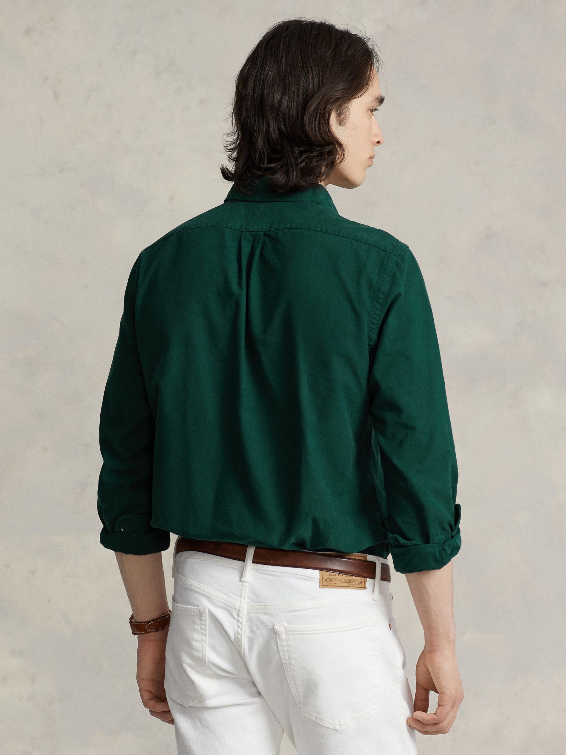 Polo Ralph Lauren Long Sleeve Sport Shirt, Hunt Club Green at John