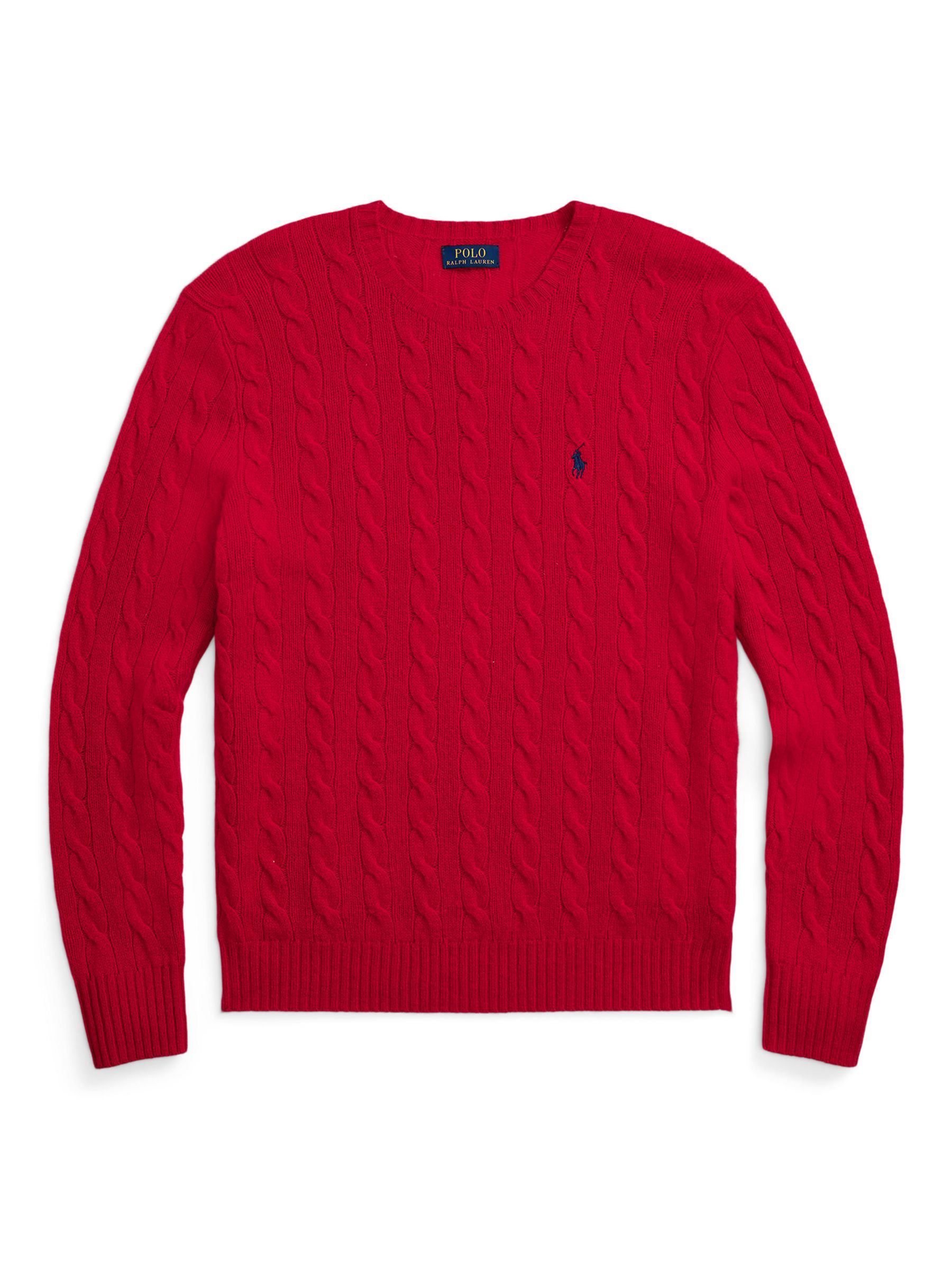 Polo Ralph Lauren Iconic Cable Knit Jumper, Red
