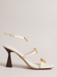 Ted Baker Tayalin High Heel Leather Sandals, Natural Cream