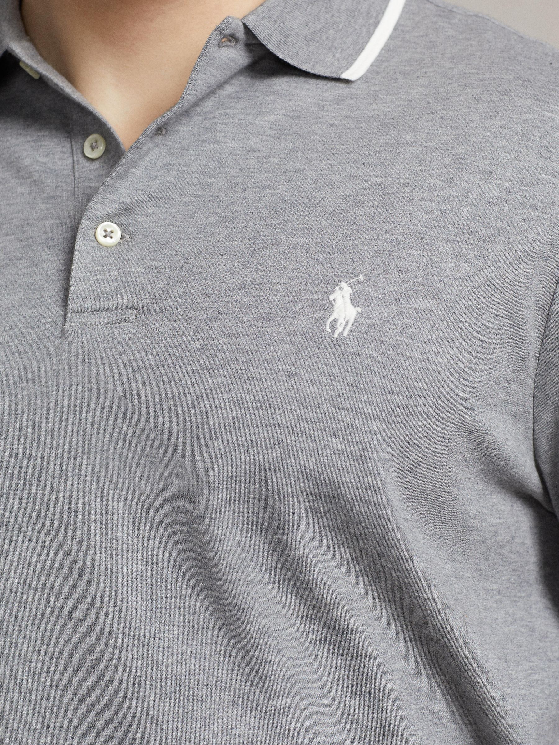 Polo Ralph Lauren Custom Slim Polo Shirt, Classic Royal Heather at John  Lewis & Partners