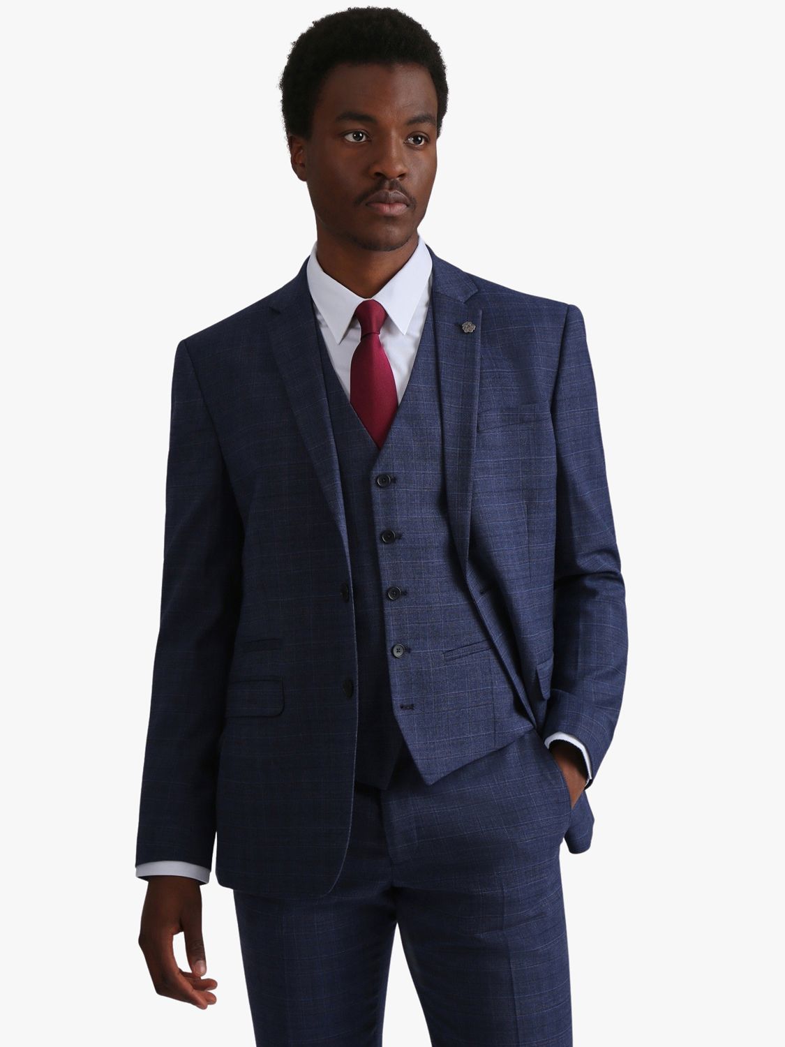 Ted Baker Chelia Airforce Wool Blend Suit Jacket, Blue at John Lewis ...