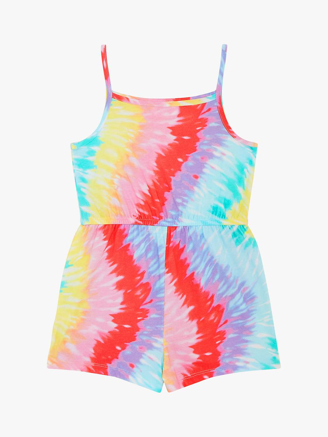 Buy Angels by Accessorize Kids' Rainbow Tie Dye Playsuit, Multi Online at johnlewis.com