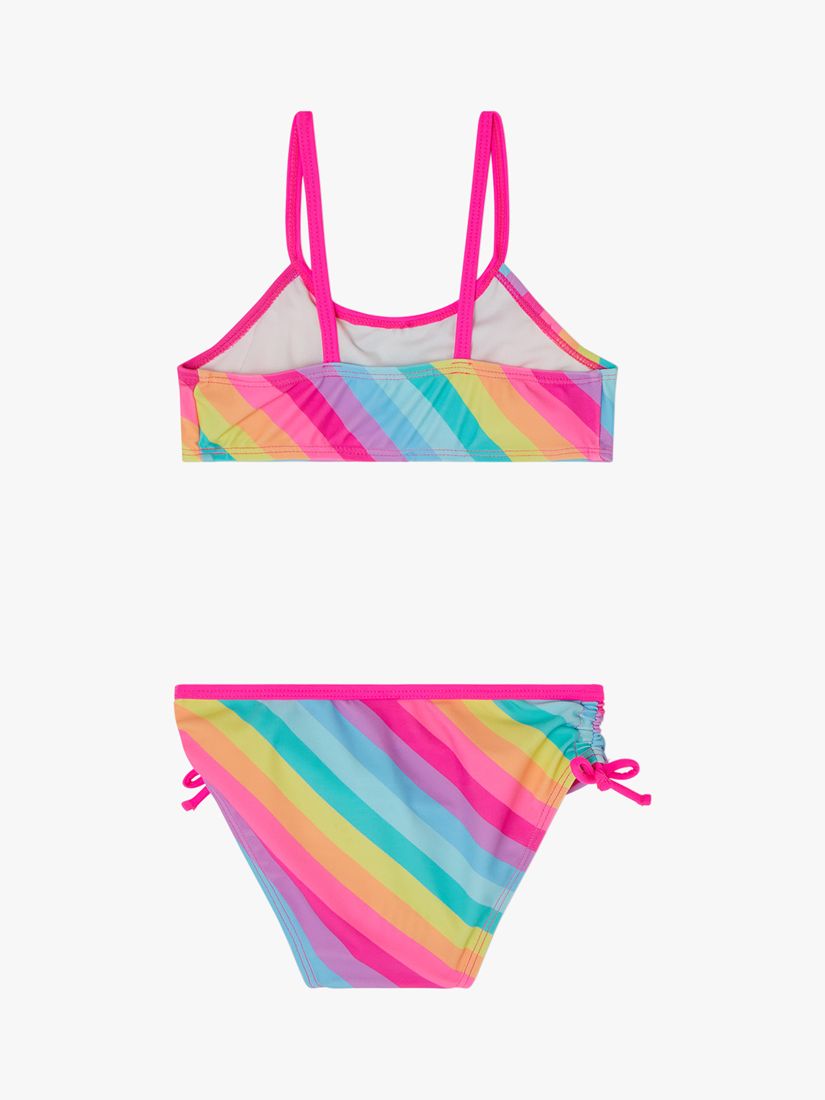 Girls Rainbow Stripe Bikini Swimsuit