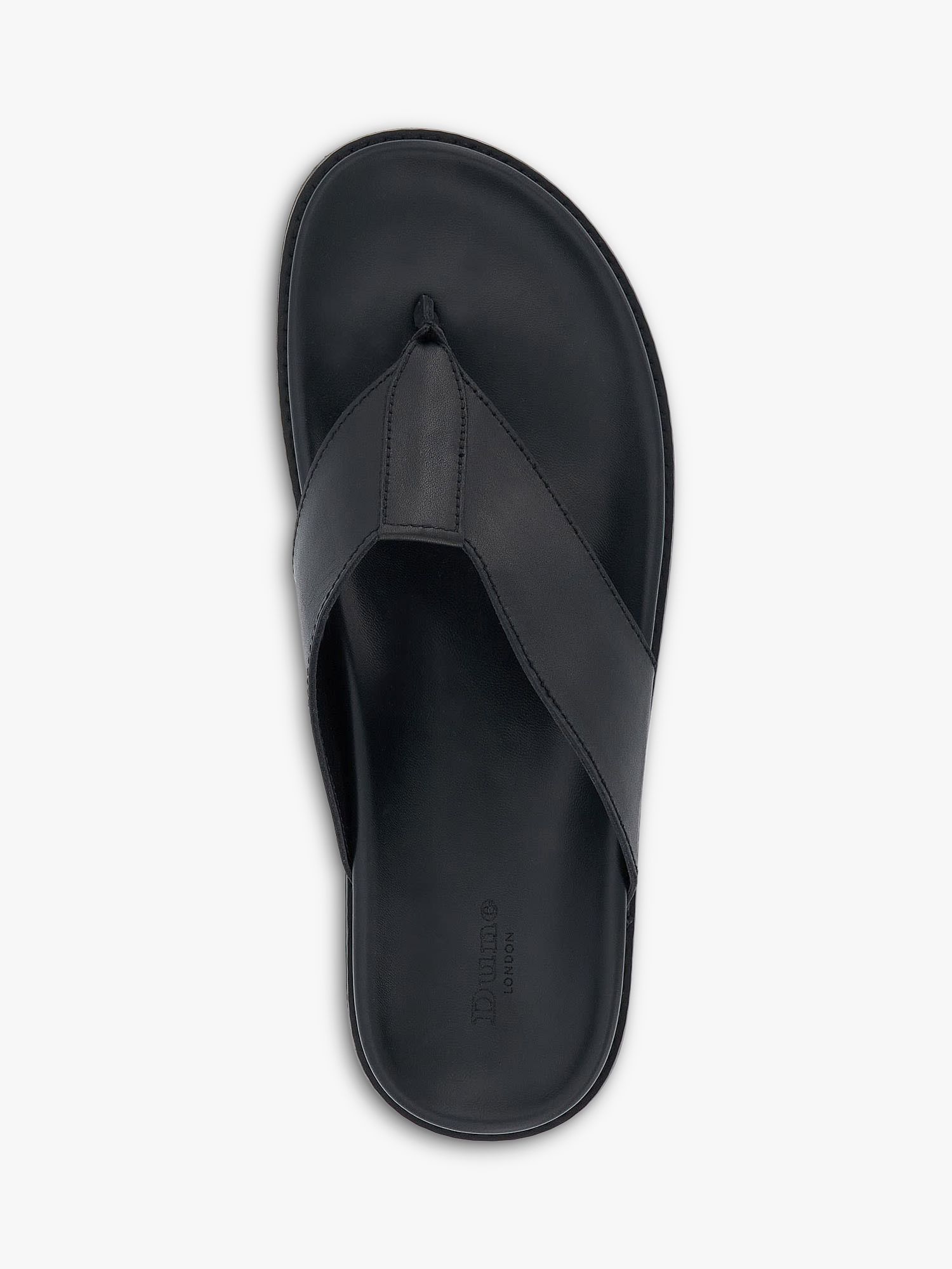 Dune Iddolise Leather Toe Post Sandals Black at John Lewis Partners