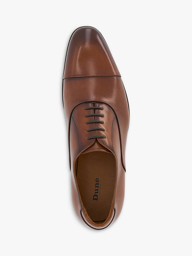 Dune Secrecy Leather Oxford Shoes, Dark Tan-leather
