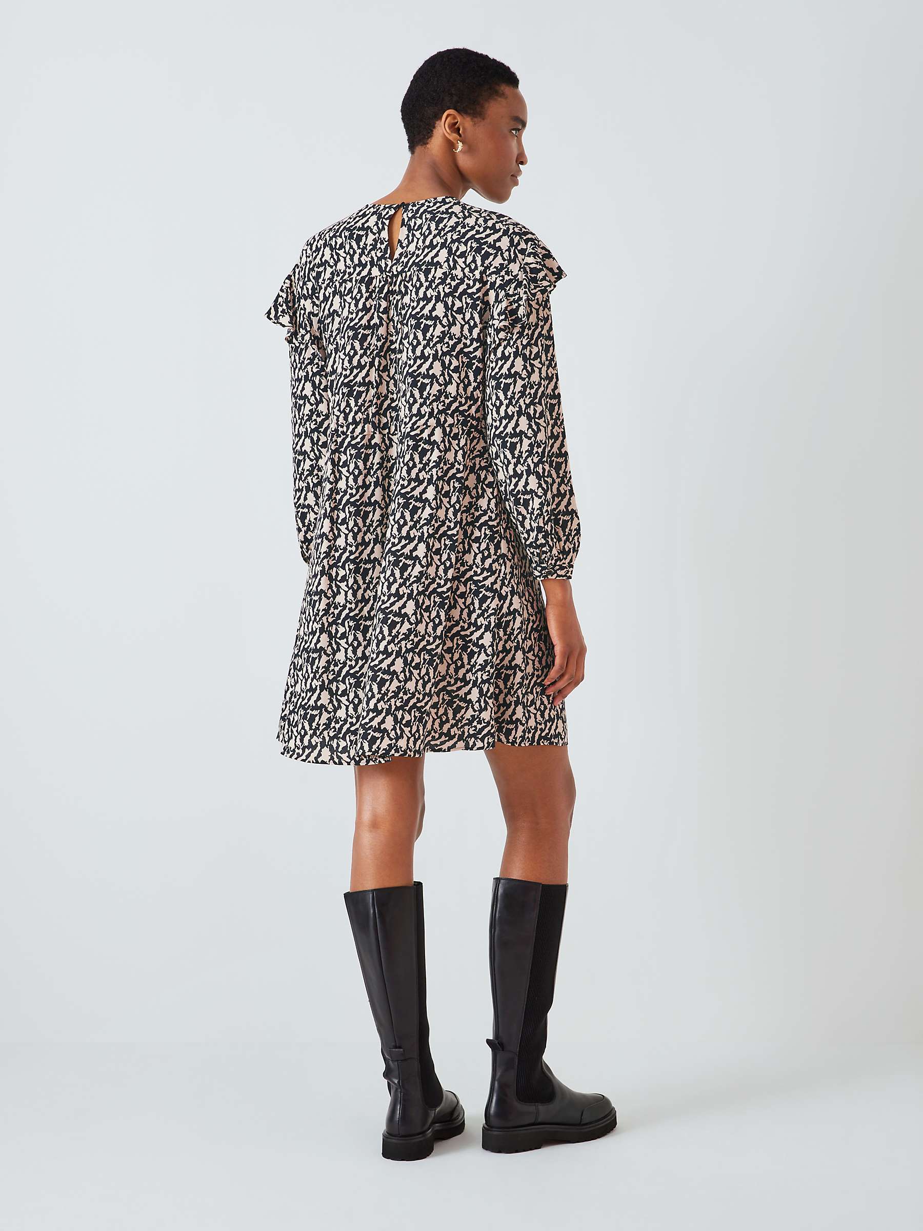 Buy John Lewis Abstract Print Frill Sleeve Dress Online at johnlewis.com