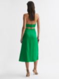 Reiss Maia Cut Out Halterneck Midi Dress, Green