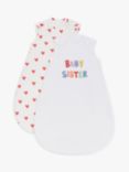 John Lewis ANYDAY Baby Sister Baby Sleeping Bag, 1 Tog, Pack of 2, Cream/Multi