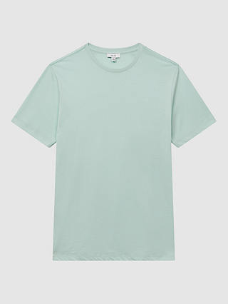 Reiss Bless Cotton Crew Neck T-Shirt, Mint