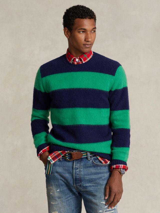 Green and navy clearance sweater