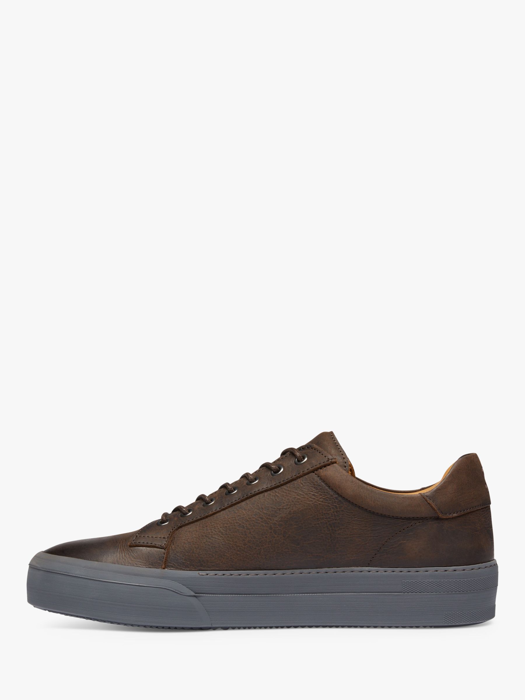 Buy Oliver Sweeney Penacova Leather Lace Up Trainers, Brown Online at johnlewis.com