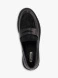 Dune Gaining Leather Loafers, Black
