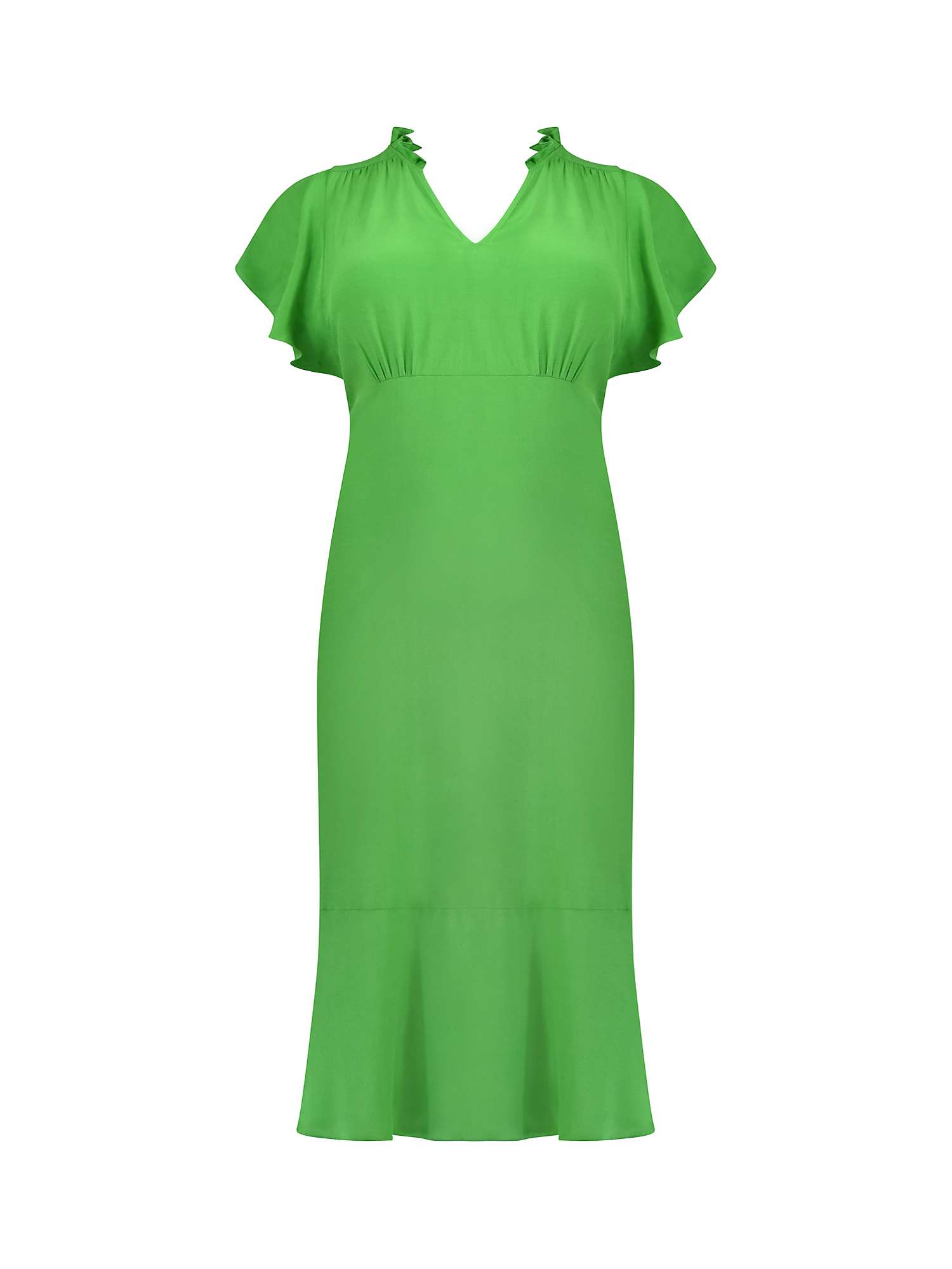 Buy Live Unlimited Curve Flutter Sleeve Dress, Green Online at johnlewis.com