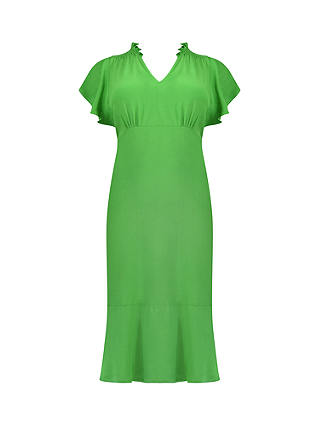 Live Unlimited Curve Flutter Sleeve Dress, Green
