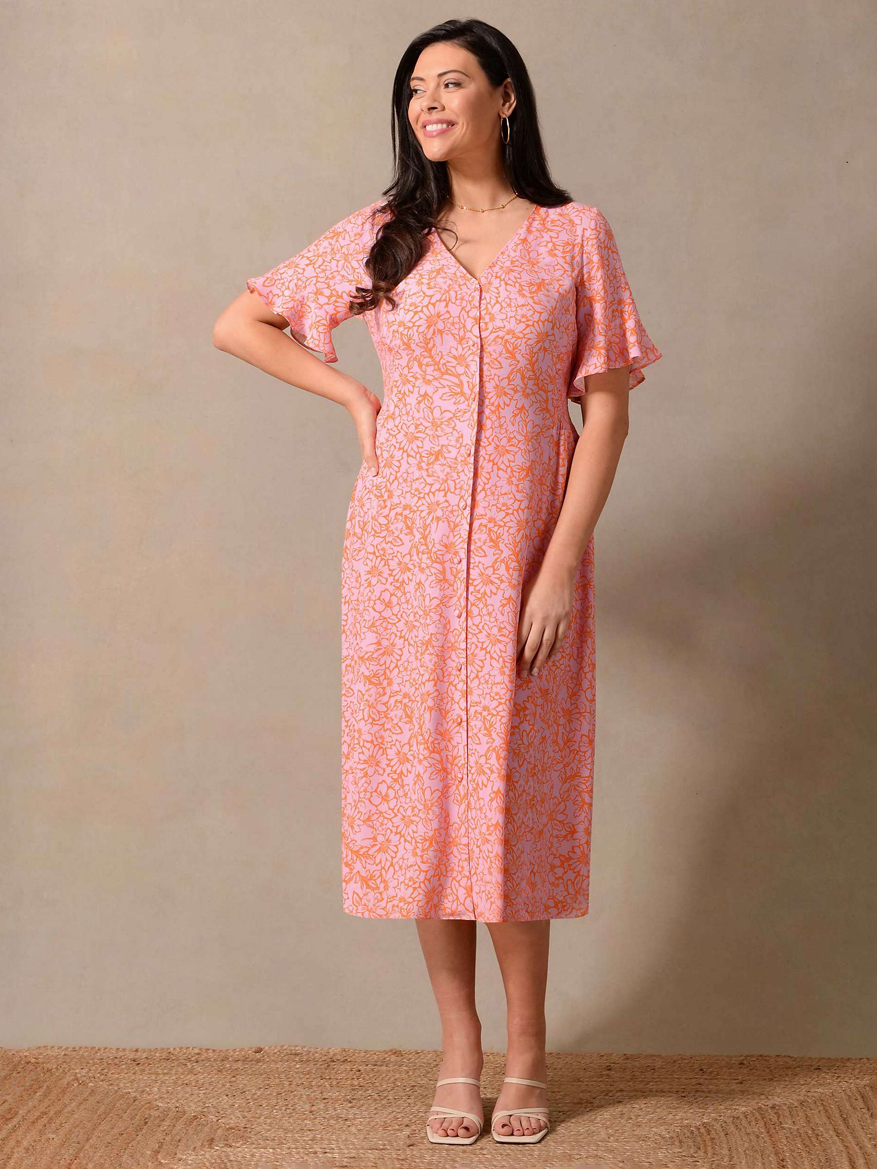 Buy Live Unlimited Curve Abstract Print Shirt Dress Online at johnlewis.com