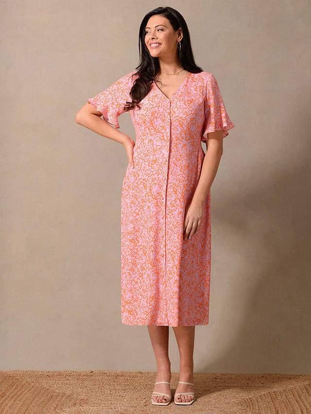 Live Unlimited Curve Abstract Print Shirt Dress